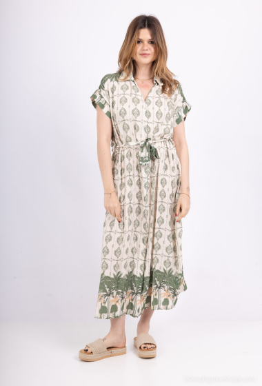 Wholesaler BY COCO - Long printed shirt dress