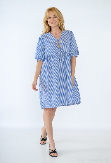 Wholesaler BY COCO - Striped dress with bows