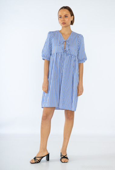 Wholesaler BY COCO - Gingham dress with bows