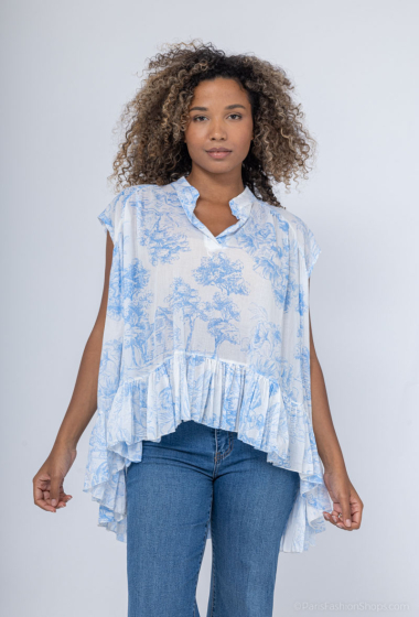 Wholesaler BY COCO - Printed cotton voile top
