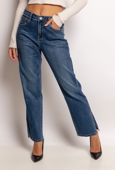 Wholesaler Alina - Straight jeans with slits