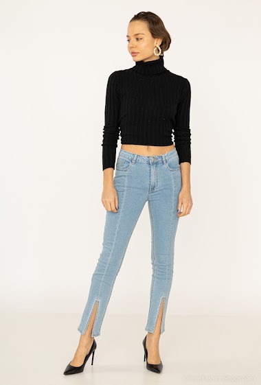 Wholesaler Alina - Jeans with rhinestones