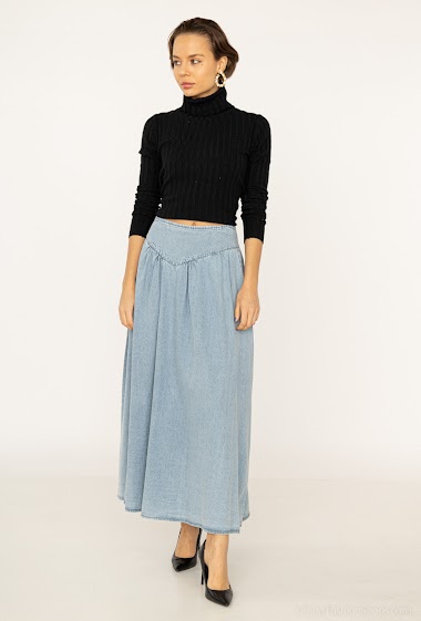 Wholesaler Alina - Denim midi skirt