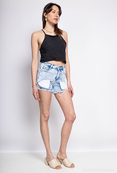 Wholesaler Alina - Ripped denim shorts