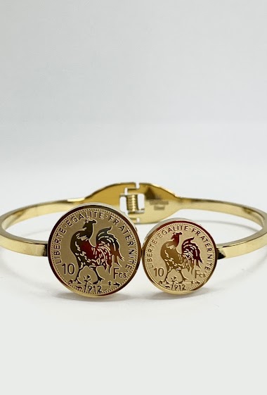 Wholesaler Aliya Bijoux - Rooster bangle bracelet