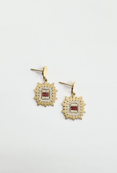 Wholesaler Aliya Bijoux - Sun square earring