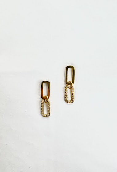 Wholesaler Aliya Bijoux - Rectangle earring