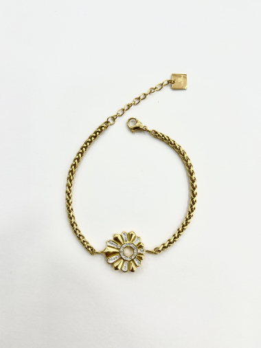 Grossiste Aliya Bijoux - Bracelet cercle fleur