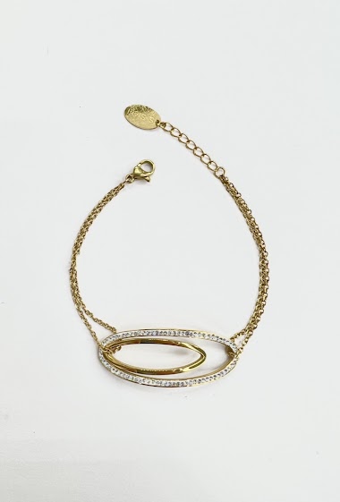 Grossiste Aliya Bijoux - Bracelet double ovale