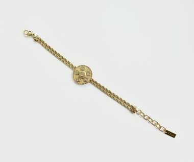 Wholesaler Aliya Bijoux - Golden flower bracelet