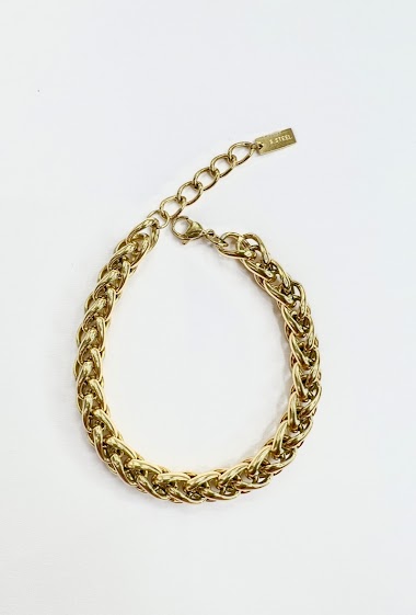 Wholesaler Aliya Bijoux - Large twisted mesh bracelet