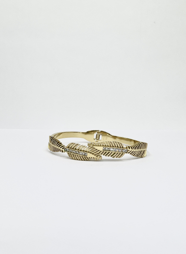 Wholesaler Aliya Bijoux - Leaf bangle bracelet