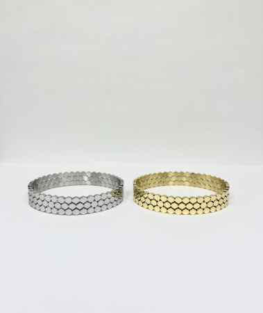 Wholesaler Aliya Bijoux - Grid bangle bracelet