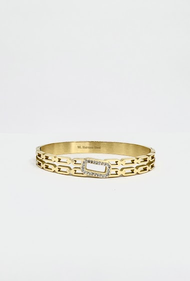 Grossiste Aliya Bijoux - Bracelet jonc rectangle