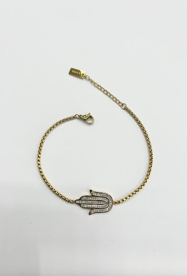 Grossiste Aliya Bijoux - Bracelet main en strass