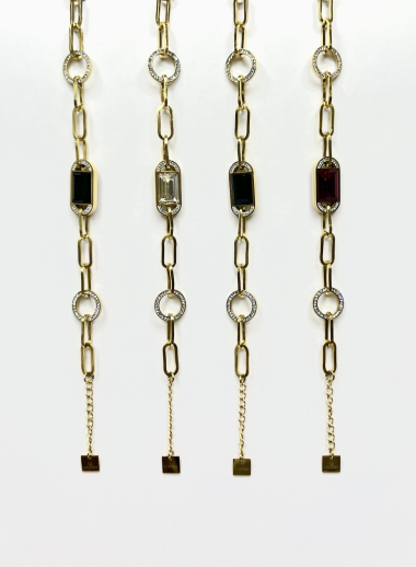 Grossiste Aliya Bijoux - Bracelet pendentif ovale