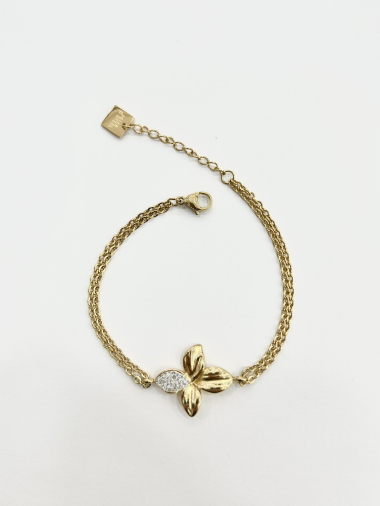 Wholesaler Aliya Bijoux - Leaf clover bracelet