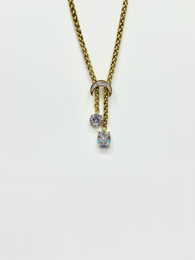 Wholesaler Aliya Bijoux - Round square necklace