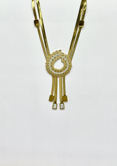 Großhändler Aliya Bijoux - Abgerundete rechteckige Halskette