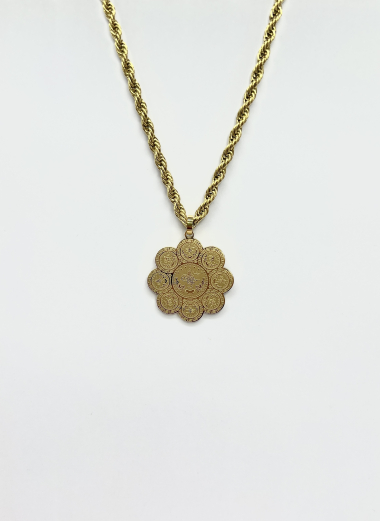 Wholesaler Aliya Bijoux - Oriental flower necklace