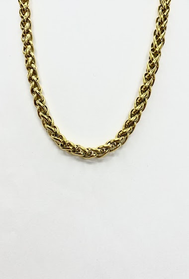 Großhändler Aliya Bijoux - Klobige Halskette aus gedrehtem Netzgewebe