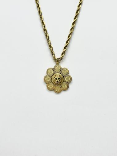 Wholesaler Aliya Bijoux - flower lion necklace