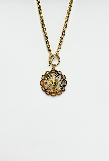 Wholesaler Aliya Bijoux - Flower lion necklace