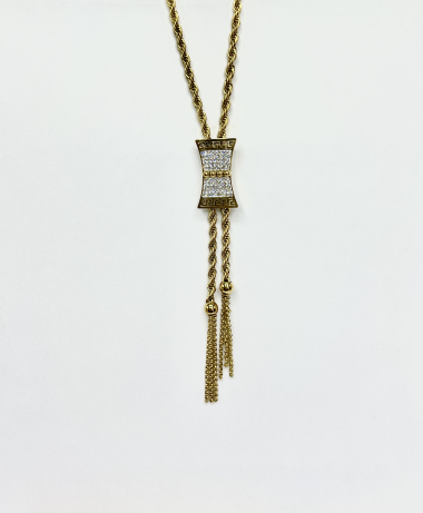 Wholesaler Aliya Bijoux - Rounded rectangle necklace