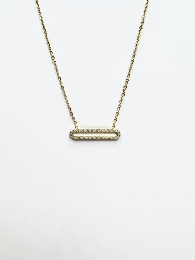 Wholesaler Aliya Bijoux - Rectangle necklace