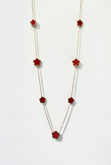 Wholesaler Aliya Bijoux - Colorful flower necklace