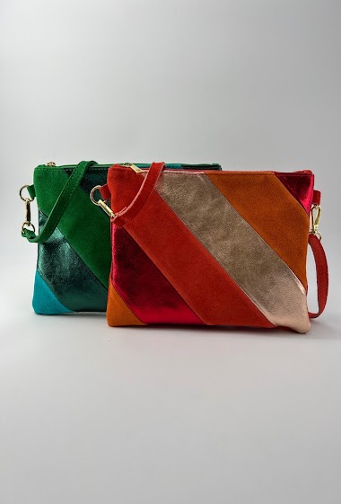 Wholesaler ALIZE PARIS - Crossbody bag leather velvet