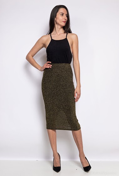Wholesaler Allyson - Shiny knit skirt