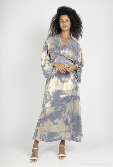 Großhändler ALYA - Sommerlich tailliertes Kleid mit Farbverlauf