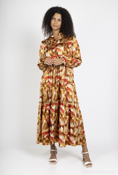 Grossiste ALYA - Robe imprimé avec impression estivale