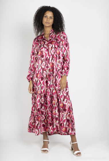 Grossiste ALYA - Robe imprimée motif estival