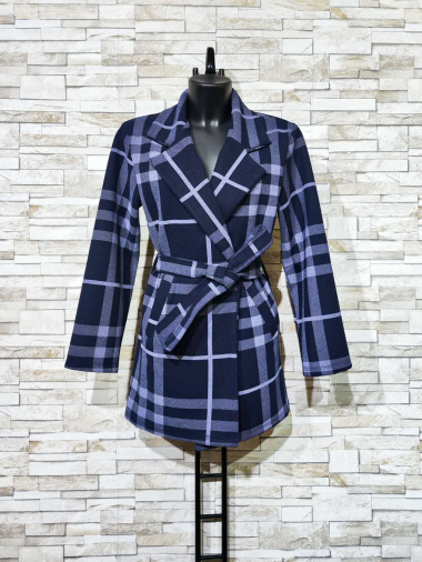 Wholesaler Alyra - Short striped pattern coat