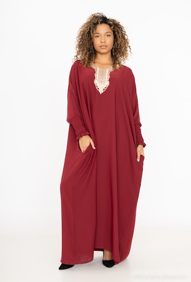 Grossiste ALYRA - ABAYA - Robe abaya avec poches