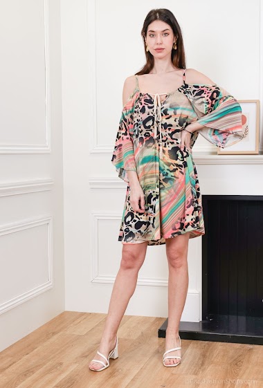 Wholesaler Alyra - Printed dress with thin straps