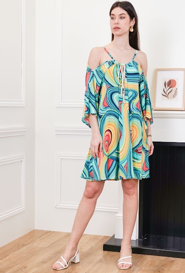 Wholesaler Alyra - Printed dress with thin straps