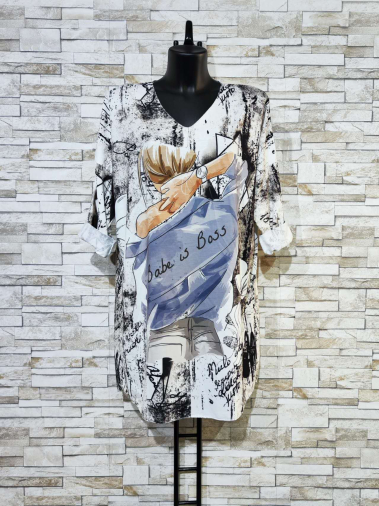 Wholesaler Alyra - Printed t-shirt dress