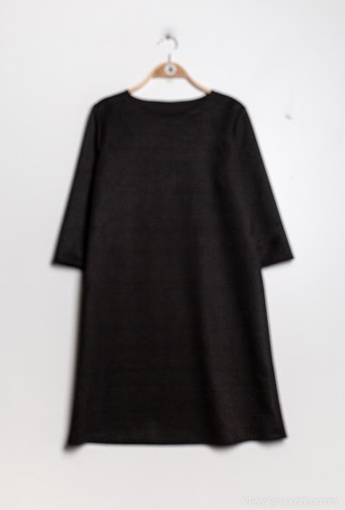 Wholesaler Alison B. Paris - Suede mid long dress ALISON B. PARIS Made In France