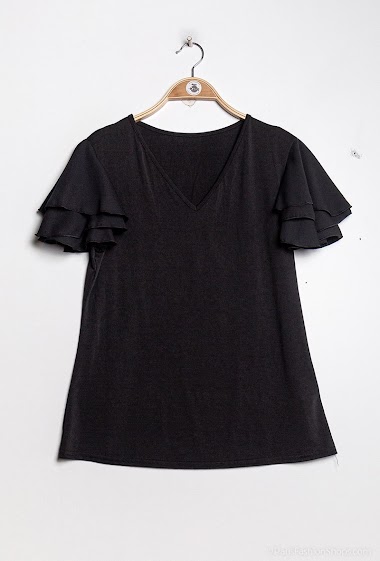 Wholesaler Alison B. Paris - 4/3 sleeves Top with V neckline ALISON B. PARIS Made In France