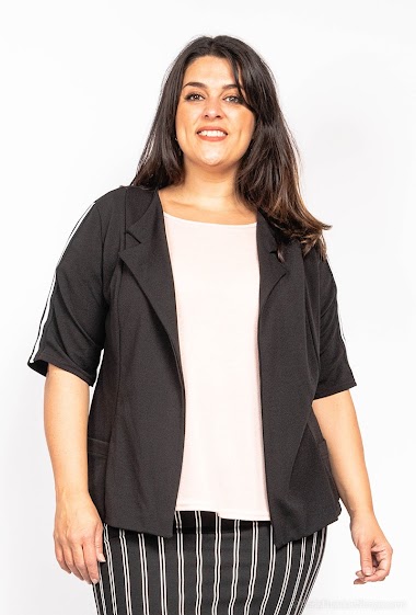 Wholesalers Alison B. Paris - Short sleeved jacket large sizemade ALISON B. made in france