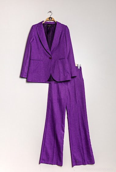 Wholesaler Amy&Clo - Straight linen effect blazer