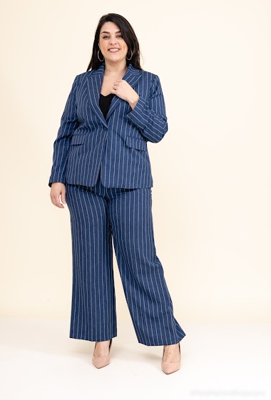 Wholesaler Amy&Clo Grande Taille - Striped blazer