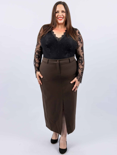 Wholesaler Amy&Clo Grande Taille - Long slit skirt