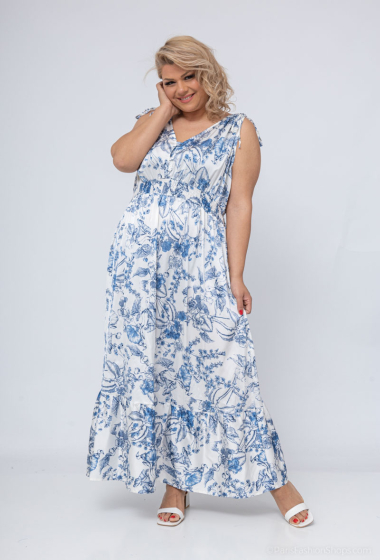 Wholesaler Amy&Clo - Plus size Maxi-long floral print dress