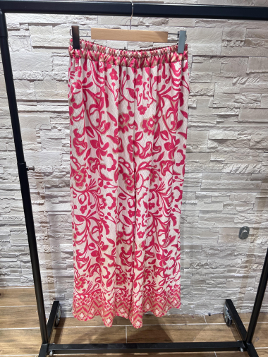 Wholesaler Amy&Clo - Plus size Baroque print long pants