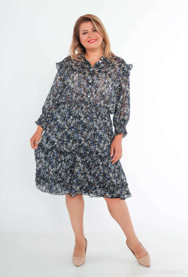 Wholesaler Amy&Clo Grande Taille - Short printed dress