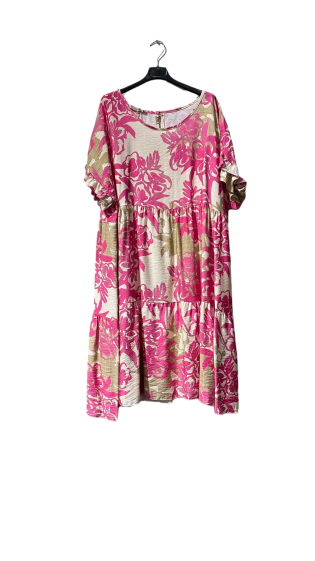 Wholesaler Amy&Clo - Flowy short sleeve flower print dress